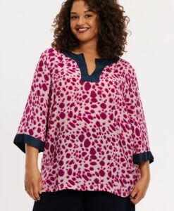 Yoek Tuniek A-lijn PEBBLES | Roze | Maat 42/44