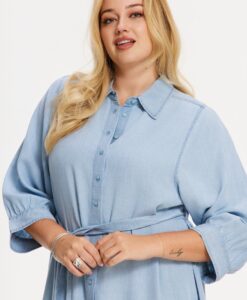 Yoek Blouse-jurk INDIGO LYOCELL | Indigo | Maat 58/60
