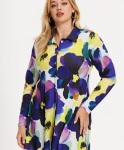 Yoek Blouse wide bottom LUSH | Paars | Maat 42/44