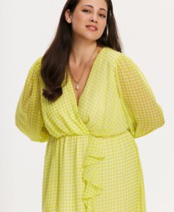 Yoek Jurk VICHY | Geel | Maat 54/56
