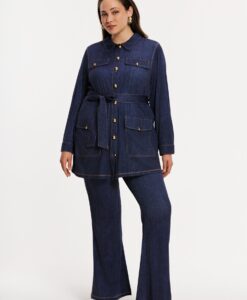 Yoek Pantalon bootleg DENIM | Blauw | Maat 42/44