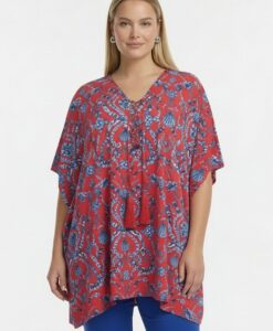Yoek Kaftan SHELLSCAPE | Light Red | Maat 38/40