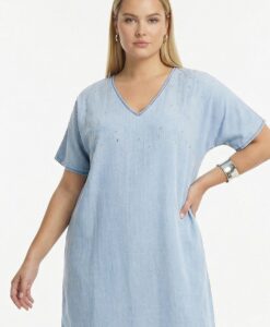 Yoek Jurk INDIGO | Licht Blauw | Maat 42/44