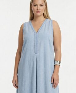 Yoek Jurk swing INDIGO | Licht Blauw | Maat 46/48