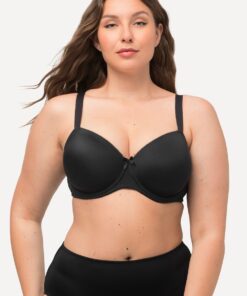 Grote Maten Beugel BH, Dames, zwart, Maat: 85E, Synthetische vezels/Elastaan, Ulla Popken