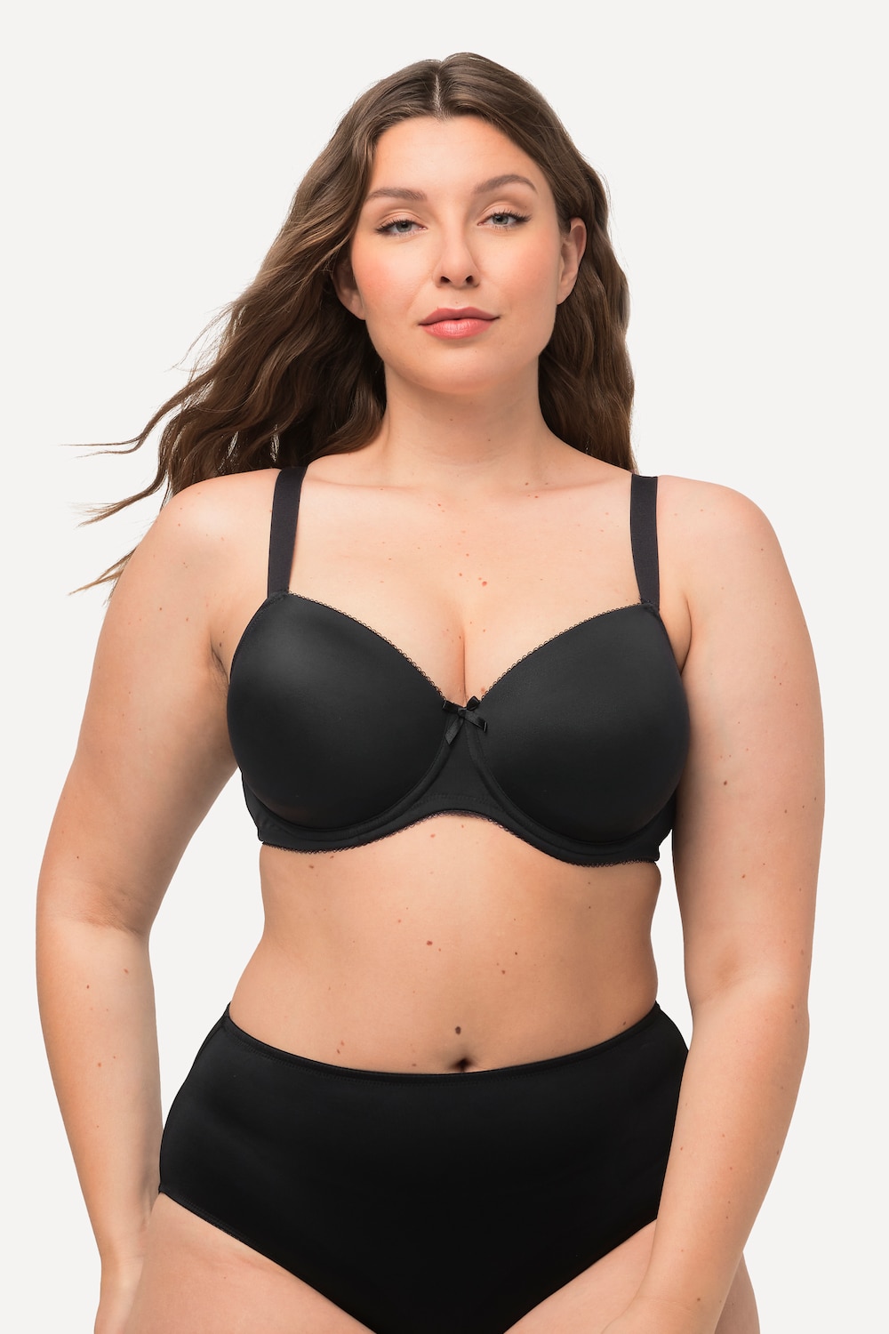 Grote Maten Beugel BH, Dames, zwart, Maat: 100E, Synthetische vezels/Elastaan, Ulla Popken