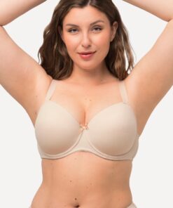 Grote Maten Beugel BH, Dames, beige, Maat: 85B, Synthetische vezels/Elastaan, Ulla Popken