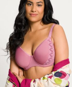 Grote Maten beugelbeha Zoe, Dames, roze, Maat: 85B, Synthetische vezels/Elastaan, Ulla Popken