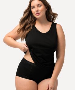 Grote Maten Bodyforming-onderhemd, Dames, zwart, Maat: 54/56, Katoen, Ulla Popken