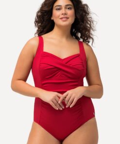 Grote Maten Badpak, Dames, rood, Maat: 46, Synthetische vezels/Polyester/Elastaan, Ulla Popken