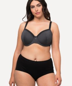 Grote Maten beugelbeha, Dames, zwart, Maat: 85B, Synthetische vezels/Elastaan, Ulla Popken