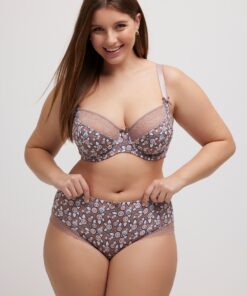 Grote Maten midi slip, Dames, bruin, Maat: 54/56, Katoen/Synthetische vezels/Elastaan, Ulla Popken