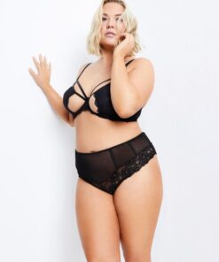 Grote Maten Brazilian, Dames, zwart, Maat: 58/60, Synthetische vezels/Elastaan, Ulla Popken