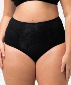 Grote Maten Maxi-slip, Dames, zwart, Maat: 42/44, Katoen/Synthetische vezels/Elastaan, Ulla Popken
