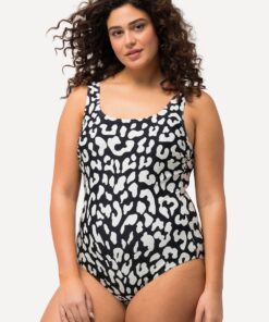 Grote Maten Badpak, Dames, zwart, Maat: 50/52, Polyester/Synthetische vezels/Elastaan, Ulla Popken