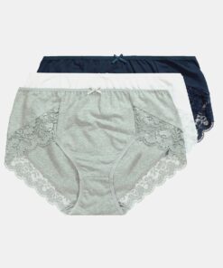Grote Maten Kantoorslips, Dames, blauw, Maat: 66/68, Katoen, Ulla Popken