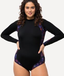 Grote Maten Badpak, Dames, zwart, Maat: 50, Polyester/Synthetische vezels/Elastaan, Ulla Popken