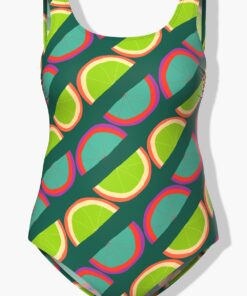 Grote Maten Badpak, Dames, groen, Maat: 60, Polyester/Synthetische vezels/Elastaan, Ulla Popken