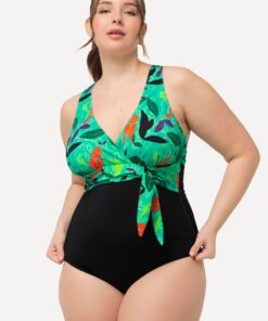Grote Maten Badpak, Dames, zwart, Maat: 60, Polyester/Synthetische vezels/Elastaan, Ulla Popken