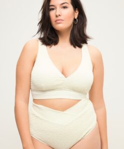 Grote Maten Bikinitop, Dames, beige, Maat: 52, Polyester/Synthetische vezels/Elastaan, Studio Untold