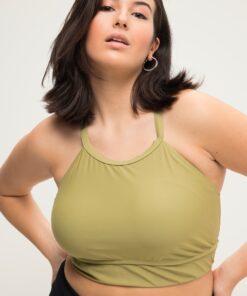 Grote Maten Bikinitop, Dames, groen, Maat: 46, Polyester/Synthetische vezels/Elastaan, Studio Untold