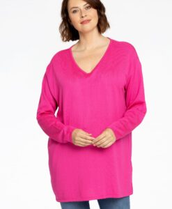 Yoek trui met V-hals | Roze | Maat 38/40