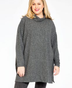 Yoek Pullover high neck | Grijs | Maat 42/44