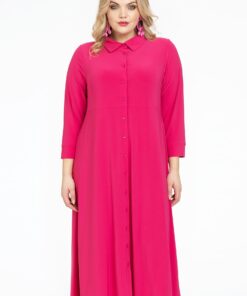 Yoek Lange blouse-jurk | Roze | Maat 42/44