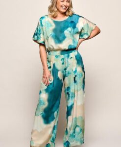 Abigail Print Top Blauw Maxi