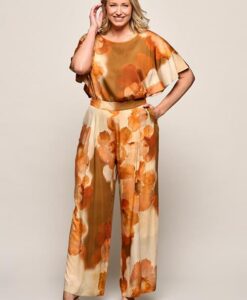 Abigail Print Top Oranje / Multi Maxi