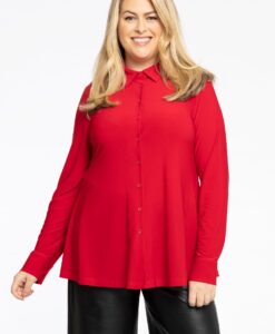 Yoek Blouse kort A-lijn | Rood | Maat 38/40