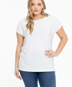 Yoek T-shirt kapmouwen | Wit | Maat 38/40