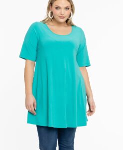 Yoek Tuniek wide bottom | Turquoise | Maat 46/48