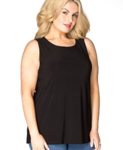 Yoek Top relax fit | Zwart | Maat 38/40