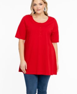 Yoek Tuniek flare fit | Rood | Maat 42/44