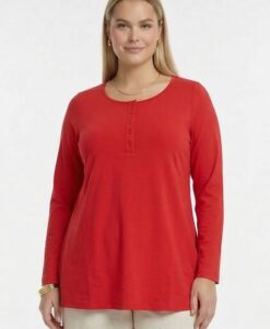 Yoek Tuniek flare knopen | Rood | Maat 54/56
