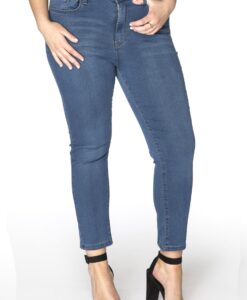 Yoek Jeans met rits | Indigo | Maat 46