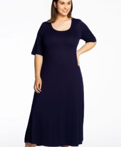Yoek Long dress VI/EA | Blauw | Maat 38/40