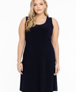 Yoek Jurk mouwloos wijd | Blauw | Maat 42/44
