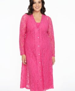 Yoek Jurk met knopen | Roze | Maat 38/40