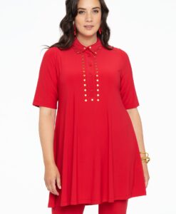 Yoek Tuniek wide bottoms | Rood | Maat 42/44