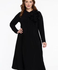 Yoek Jurk corsage | Zwart | Maat 42/44