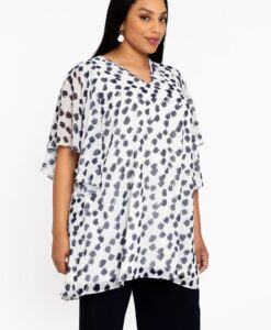 Yoek Tuniek wide bottom PEGGY | Beige | Maat 46/48