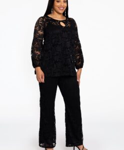 Yoek Broek bootcut | Zwart | Maat 50/52