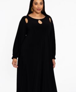 Yoek Jurk cut-out | Zwart | Maat 38/40
