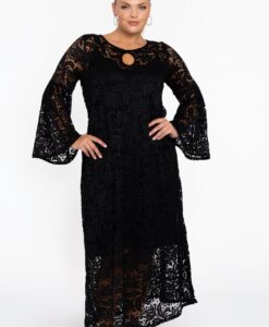 Yoek Jurk flare | Zwart | Maat 38/40