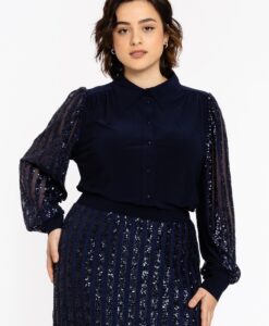 Yoek Blouse ONDA | Blauw | Maat 58/60