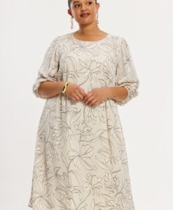 Yoek Jurk RICAMI | Beige | Maat 42/44