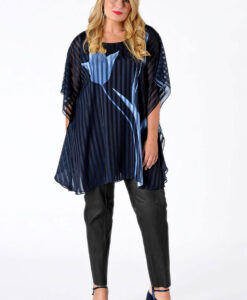 Yoek Leren broek met naad | Zwart | Maat 52