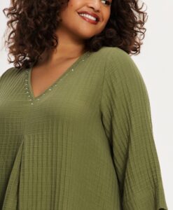 Yoek Tuniek Swing met plooi | Licht Groen | Maat 42/44